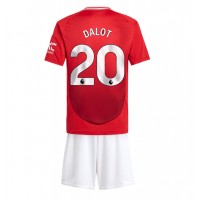 Dětský fotbalový dres Manchester United Diogo Dalot #20 2024-25 Domácí Krátký Rukáv (+ trenýrky)